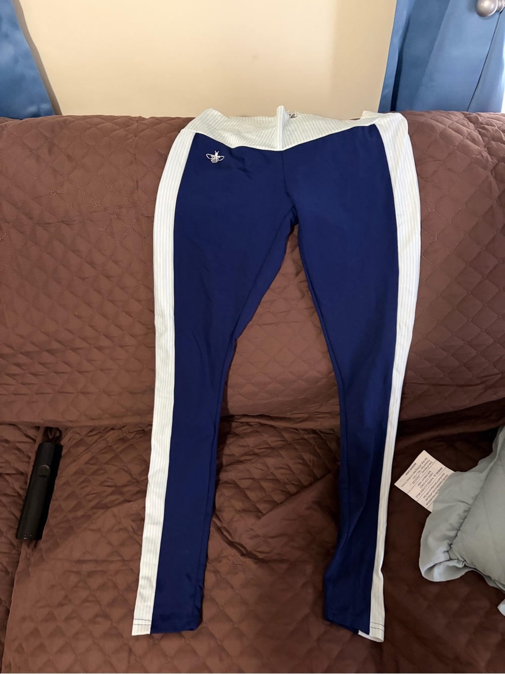 Women’s Navy and White Athletic Leggings